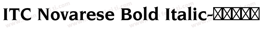 ITC Novarese Bold Italic字体转换